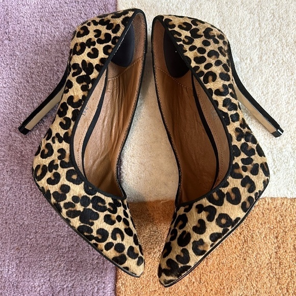 Aldo Leopard Print Pointed Leather Heels Size 5 - Picture 11 of 17